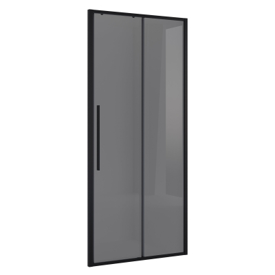 Дверь в нишу Niagara NG-85-10TB (100*195) черный матовый, стекло тонированное