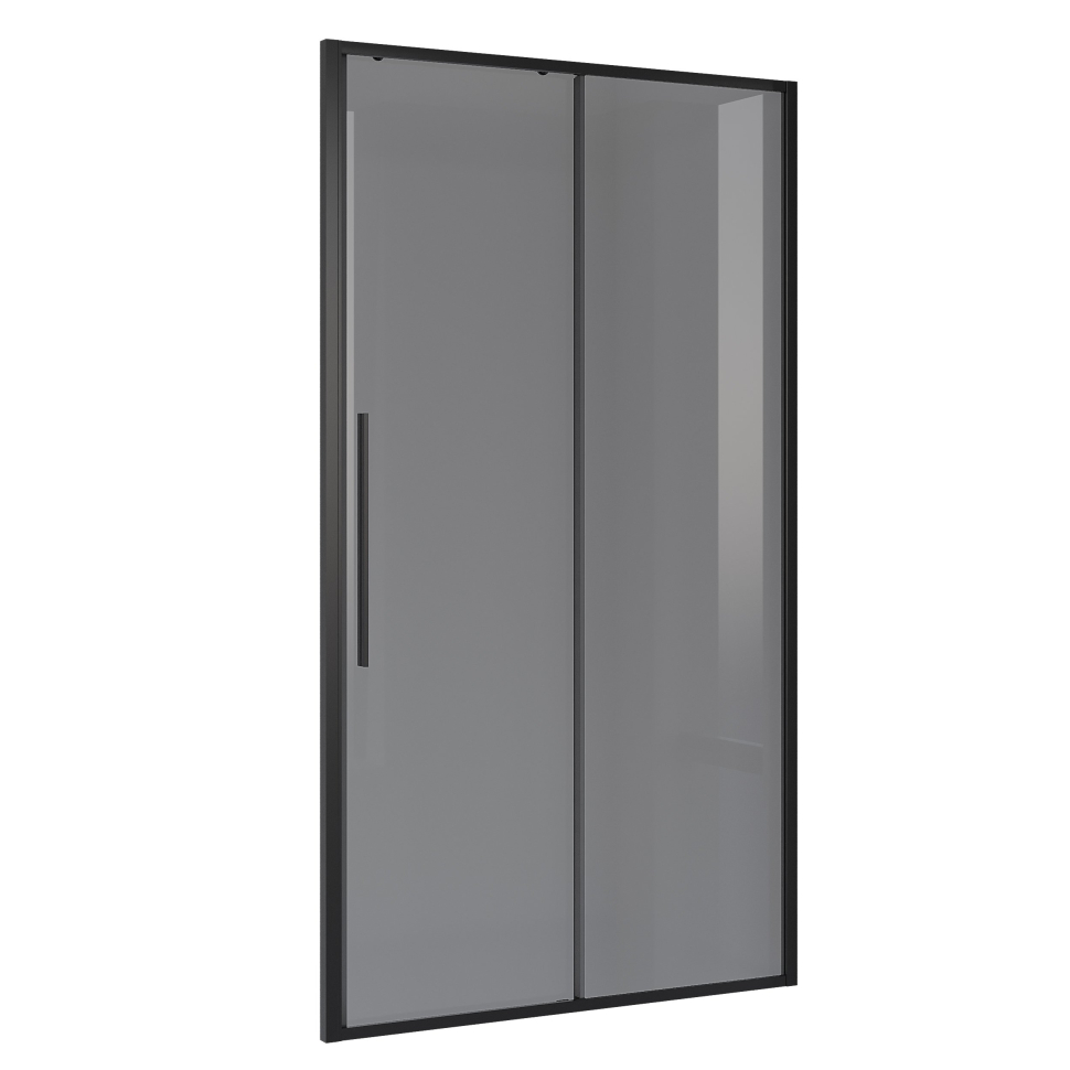 Дверь в нишу Niagara NG-85-12TB (120*195) черный матовый, стекло тонированное