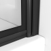 Шторка для ванны NG-08-90BLACK (90*140) черный матовый, стекло прозрачное с рисунком клетка
